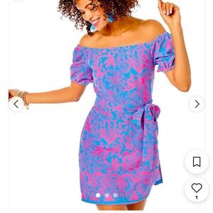 Lily Pulitzer Woman Blue and Pink Dress/Romper
